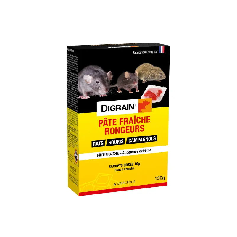 DIGRAIN Pâtes Fraîche Rongeurs anti souris & rats